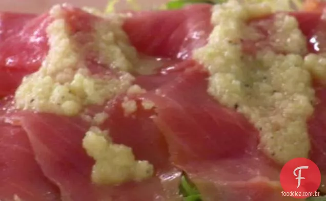 Salmão Fumado e Carpaccio Frisee