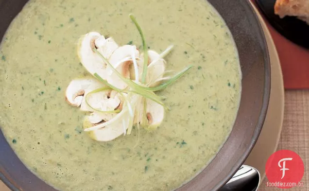 Sopa Cremosa De Cebolinha-Cogumelo