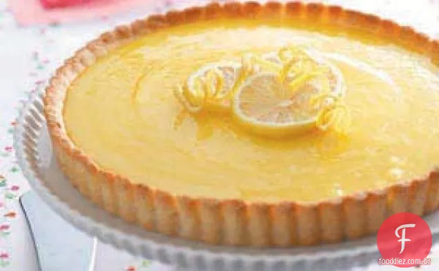 Torta De Limão Com Crosta De Amêndoa