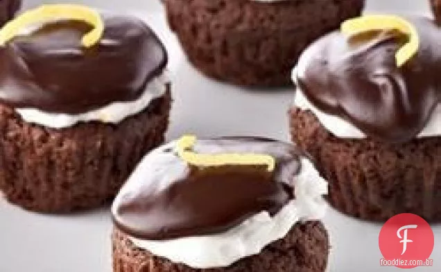 Mordidas de brownie beijadas com limão