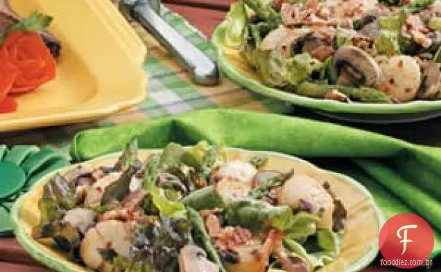 Salada de Vieiras Grelhadas