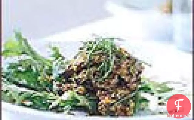 Carne grelhada coreana com salada de Cebolinha