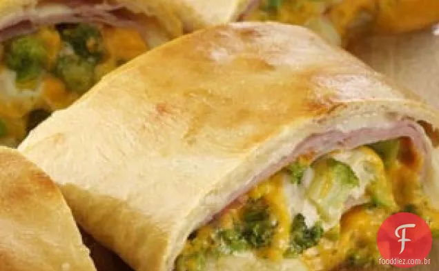 Stromboli de presunto e queijo