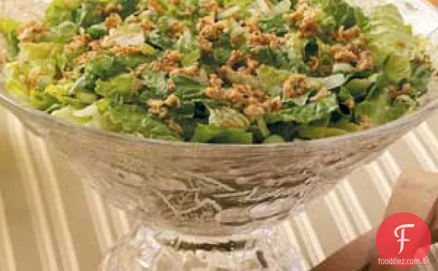 Salada de Romaine com Gergelim e Amêndoa