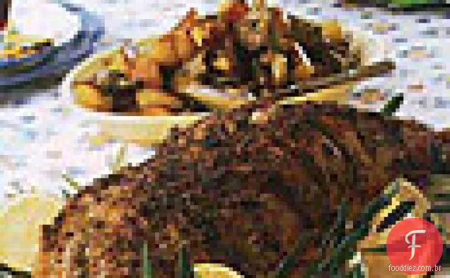 Alcachofras e chalotas assadas para bebés
