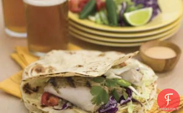 Tacos De Peixe Grelhado Com Chipotle Ranch