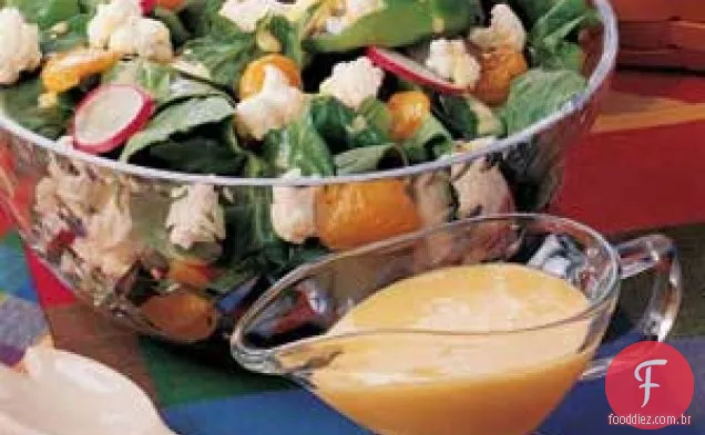 Salada de couve-flor e espinafre