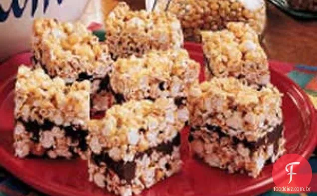 Barras de pipoca Ribbon-O-Fudge