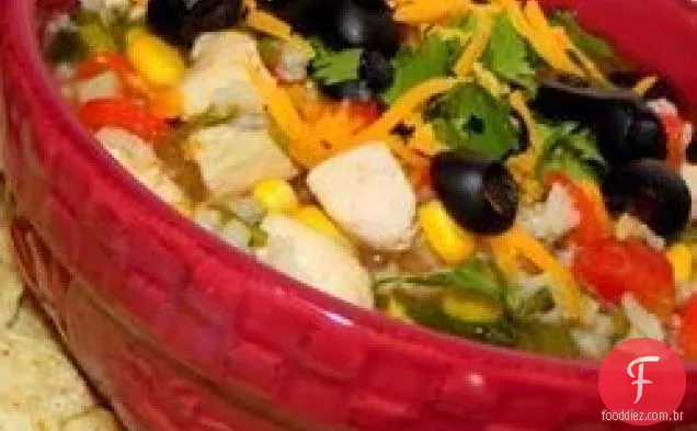 Sopa de legumes com tortilla de frango