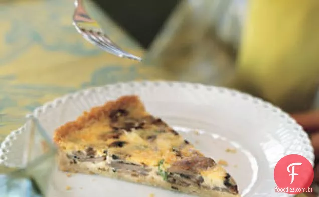 Quiche de cogumelos-chalota