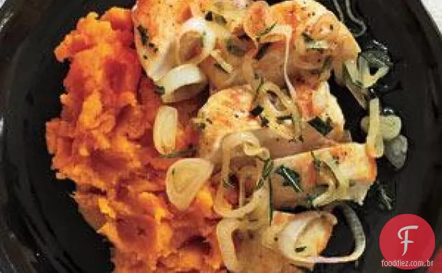 Frango E Batata Doce Com Receita De Chalotas