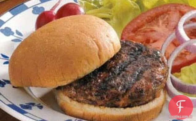 Hambúrgueres de carne grelhada
