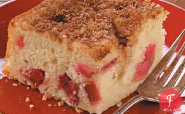 Bolo de Café com Ruibarbo e Leitelho