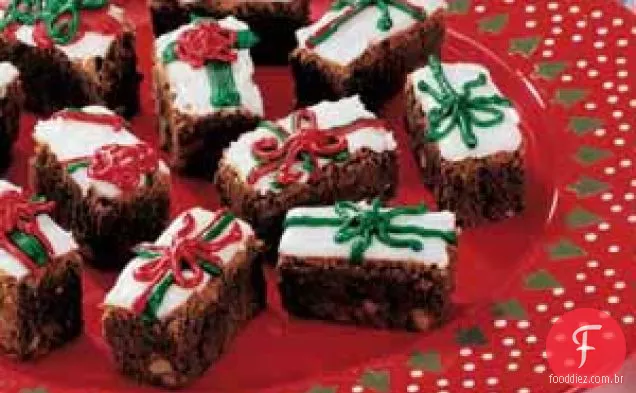 Brownies embrulhados para presente