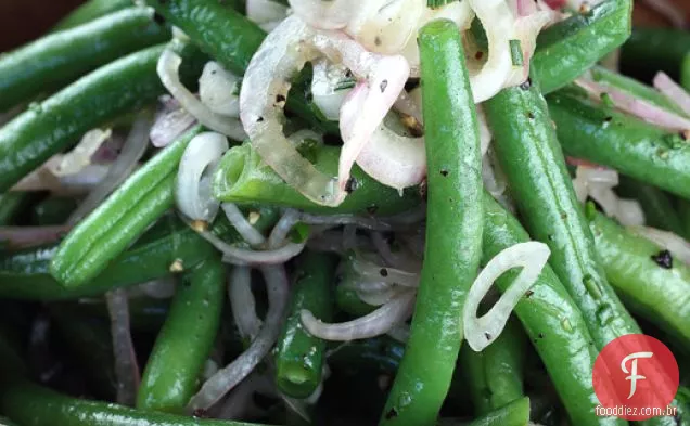Salada De Feijão Verde Com Chalotas Em Conserva