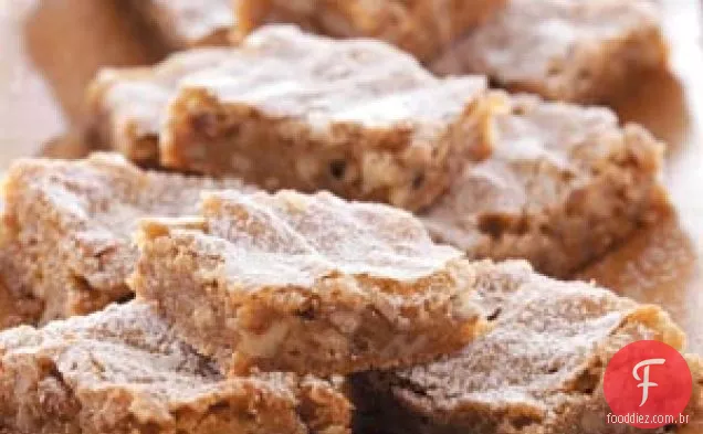 Barras de caramelo e noz-pecã