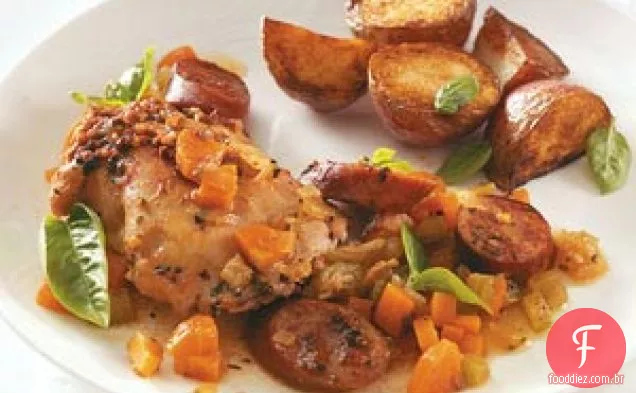Coxas de Frango com Salsicha