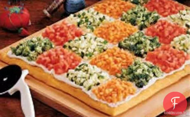 Pizza Vegetariana em Patchwork