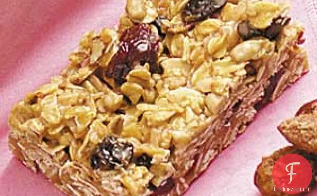 Barras de granola girassol e cereja