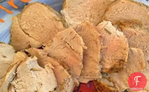 Schweineruckbraten (lombo de porco no microondas)
