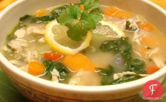 Sopa de peru com limão