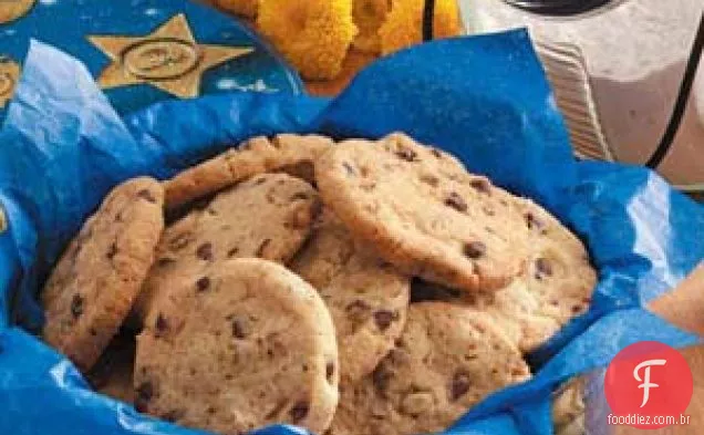 Biscoitos gelados com gotas de chocolate