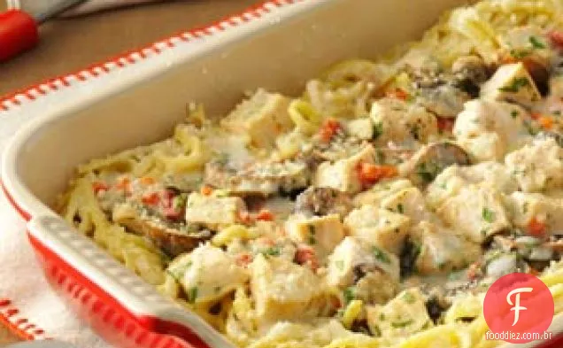 Tetrazzini de peru cremoso