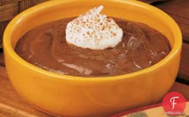 Pudim de chocolate para um