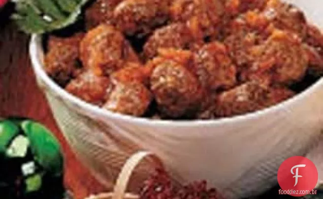 Almôndegas de aperitivo de férias