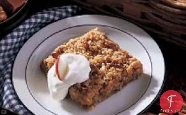 Barras de maçã caramelada