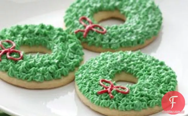Biscoitos de guirlanda de Natal