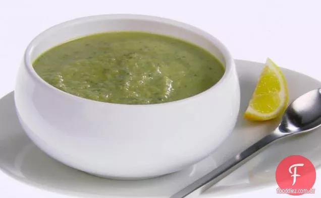 Sopa de Alcachofra com Hortelã Fresca