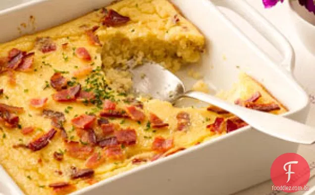 Puff de Grits de Bacon e Maple