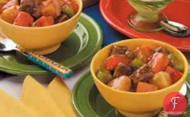 Ensopado de Carne com Legumes Assados