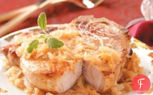 Costeletas de porco alemãs
