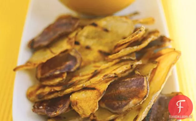 Batatas Fritas Grelhadas Com Molho De Cebolinha