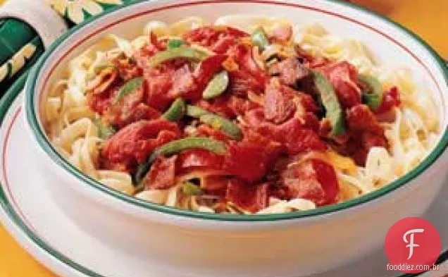 Macarrão com Bacon e Pimenta