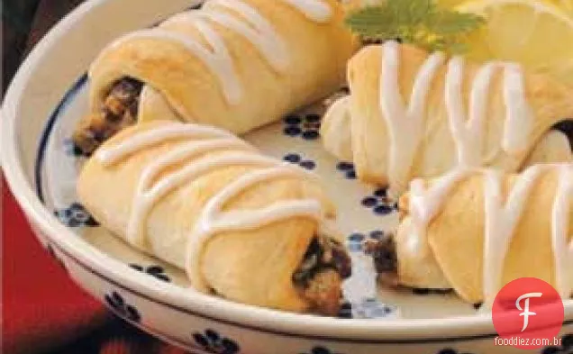 Rolinhos de passas doces