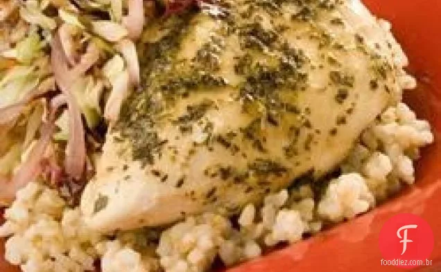 Frango com Ervas e Mostarda na Frigideira