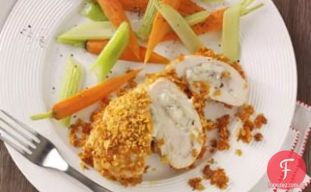 Rolinhos crocantes de frango estilo Buffalo