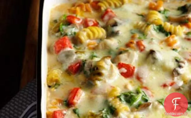 Frango Fontina e Massa Assada