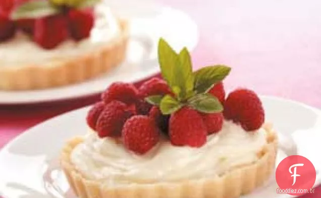 Tortas de creme de framboesa