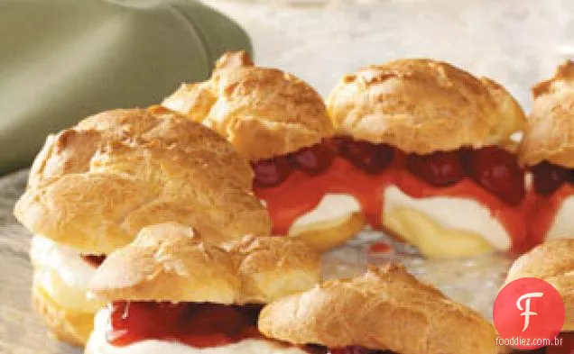 Anel de Cereja com Creme Puff