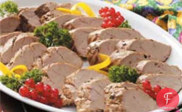 Lombo de porco com molho de ervas