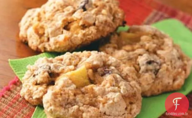 Biscoitos de aveia e maçã