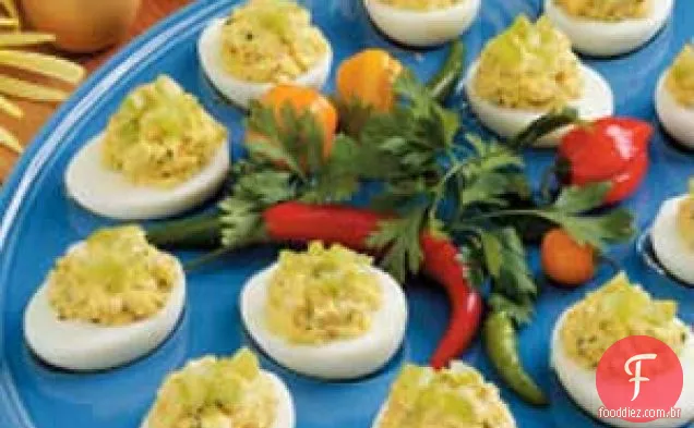 Ovos Diabólicos com Queijo Azul