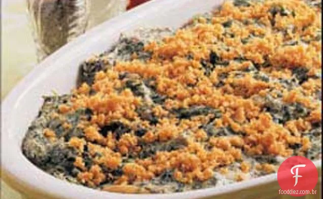 Assado cremoso de espinafre