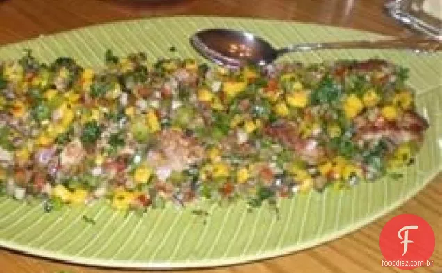 Frango com molho de manga