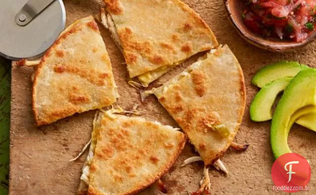 Quesadillas de Frango, Pimenta e Queijo