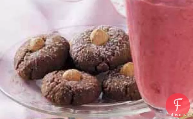 Biscoitos de chocolate e avelã